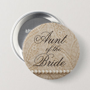 Tunt van de Bride met Lace en Pearls - Button