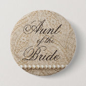 Tunt van de Bride met Lace en Pearls - Button (Voorkant)