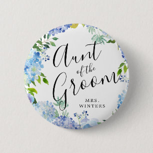 Tunt van de Groom   Carolina Bloom Wedding Ronde Button 5,7 Cm