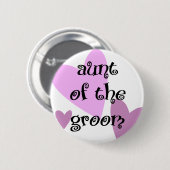 Tunt van de Groom Ronde Button 5,7 Cm (Voorkant /achterkant)