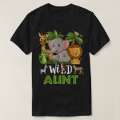 Tunt van de Wilde dierentuin Birthday Safari Oerwo T-shirt (Design voorkant)