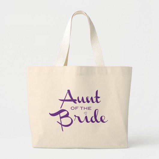 Tunt van het Paars Bride op White Grote Tote Bag (Voorkant)