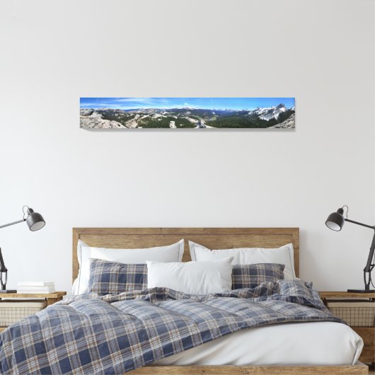 Tuolumne Meadows Panorama uit Fairview Dome - Yos Canvas Afdruk (Insitu (Slaapkamer))