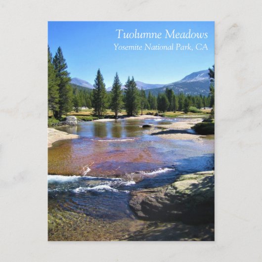 Tuolumne River in de Tuolumne Meadows, Yosemite, C Briefkaart (Voorkant)