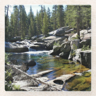 Tuolumne River in de Tuolumne Meadows, Yosemite, C Glazen Onderzetter