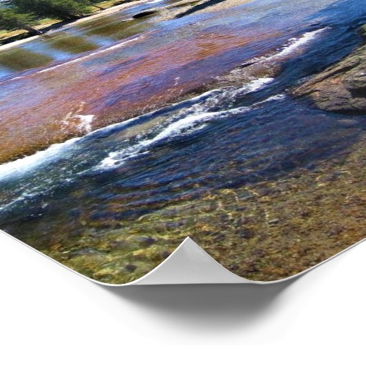 Tuolumne River in de Tuolumne Meadows, Yosemite, C Poster (Hoek)