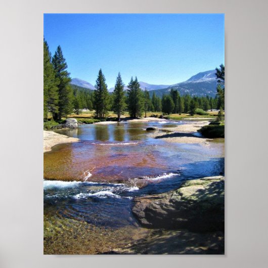 Tuolumne River in de Tuolumne Meadows, Yosemite, C Poster (Voorkant)