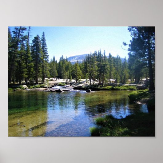 Tuolumne River in de Tuolumne Meadows, Yosemite, C Poster (Voorkant)