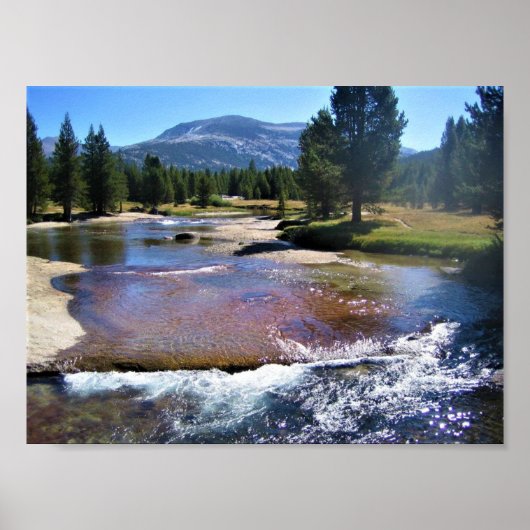 Tuolumne River in de Tuolumne Meadows, Yosemite, C Poster (Voorkant)