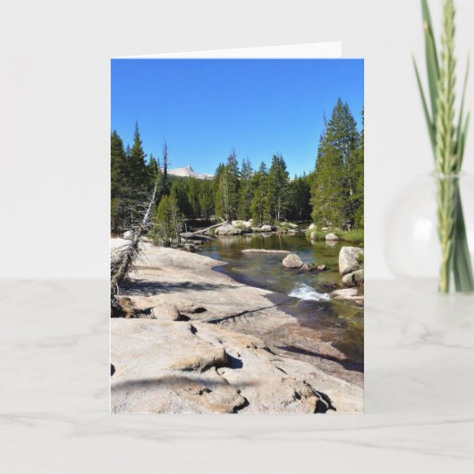 Tuolumne River met Cathedraal Peak, Yosemite, CA Kaart (Voorkant)