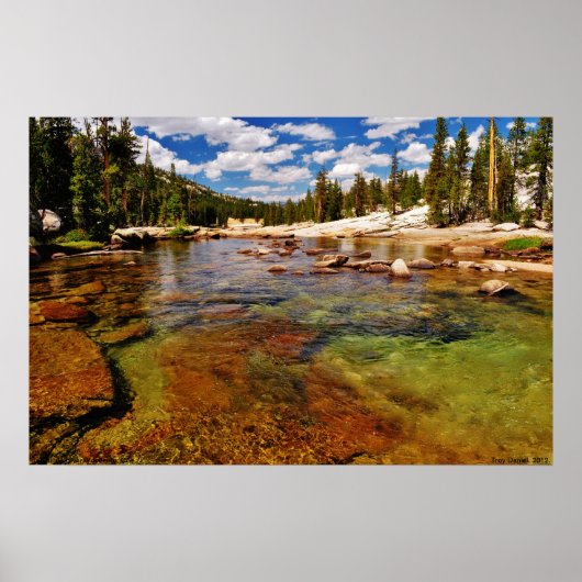 Tuolumne River, Tuolumne Meadows, Yosemite. Poster (Voorkant)