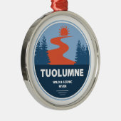 Tuolumne Wild en Schilderachtig River California Metalen Ornament (Rechts)