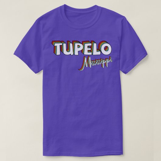 Tupelo Mississippi Stad  Retro Esthetisch T-shirt (Design voorkant)