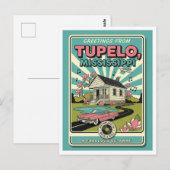 Tupelo, MS Retro Reizen Briefkaart (Voorkant / Achterkant)