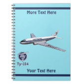 Tupolev (Т у о е в) Tu-104 Notitieboek (Voorkant)