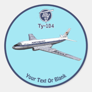 Tupolev (Т у о е в) Tu-104 Ronde Sticker
