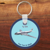 Tupolev (Т у о е в) Tu-104 Sleutelhanger (Voorkant)