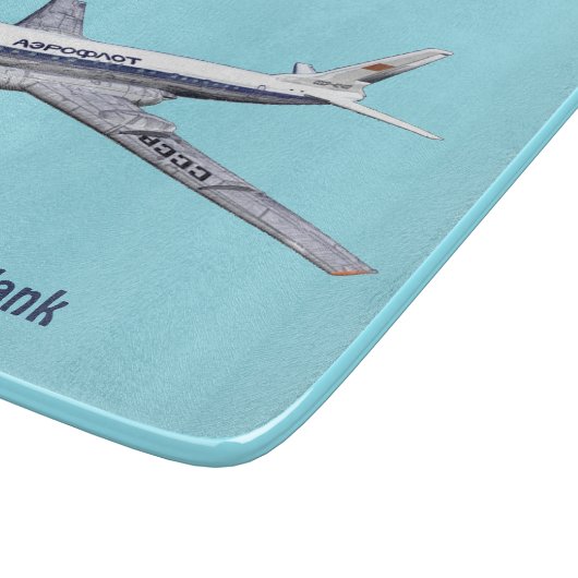 Tupolev (Т у о е в) Tu-104 Snijplank (Hoek)