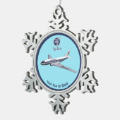 Tupolev (Т у о е в) Tu-104 Tin Sneeuwvlok Ornament (Rechts)