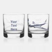 Tupolev (Т у о е в) Tu-104 Whisky Glas (Achterkant)