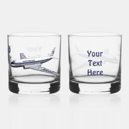 Tupolev (Т у о е в) Tu-104 Whisky Glas (Voorkant)