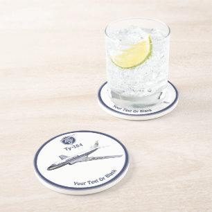 Tupolev (Т у о е в) Tu-104 Zandsteen Onderzetter