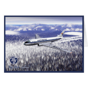 Tupolev (Т у о л в) Tu-104 over Siberië