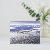 Tupolev (Т у о л в) Tu-104 over Siberië Briefkaart (Staand voorkant)