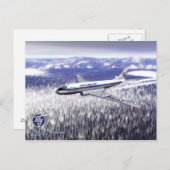 Tupolev (Т у о л в) Tu-104 over Siberië Briefkaart (Voorkant / Achterkant)