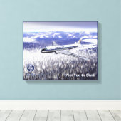 Tupolev (Т у о л в) Tu-104 over Siberië Canvas Afdruk (Insitu (Houten vloer))