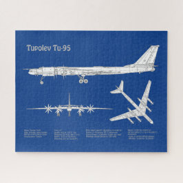 Tupolev Tu-95 - Vliegtuigblauwdruk plannen ABD Legpuzzel