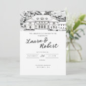 Tupper Manor Massachusetts Aangepaste uitnodiging  (Staand voorkant)