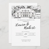 Tupper Manor Massachusetts Uitnodiging voor een sp (Voorkant / Achterkant)