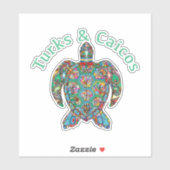 Tur Caicos Tribal Turtle Sticker (Vel)