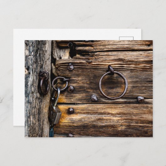 Tür mit Schloss Briefkaart (Voorkant / Achterkant)