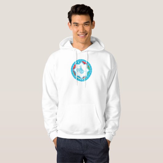 Turan Runen & Osmanische Kalligraphie Design Hoodie (Voorkant volledig)