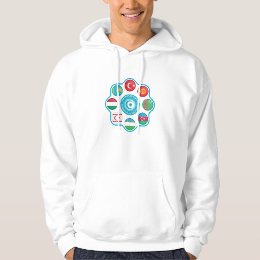 Turan Turkic States Kreis Design Hoodie (Voorkant)
