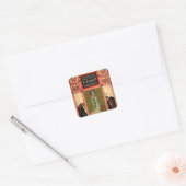 Turandot, een opera van Puccini Vierkante Sticker (Envelop)