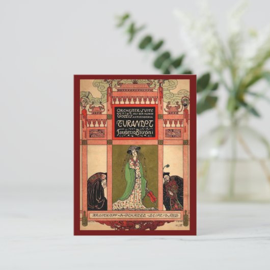 Turandot, een Puccini Opera Briefkaart (Staand voorkant)
