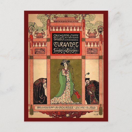 Turandot, een Puccini Opera Briefkaart (Voorkant)