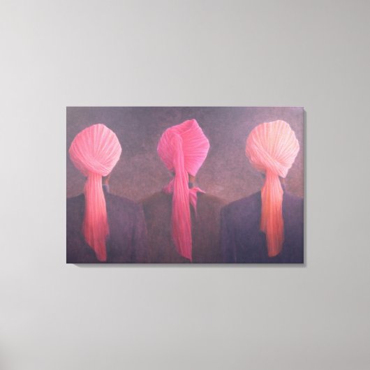 Turban Triptych Canvas Afdruk (Voorkant)