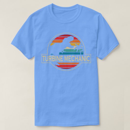 Turbine Mechanic Dinosaur T-shirt (Design voorkant)