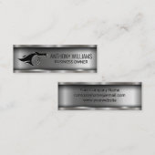 Turbo brand Metallic geborsteld industrieel Mini Visitekaartje (Voorkant / Achterkant)