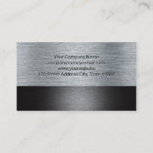 Turbo brand Metallic geborsteld industrieel Visitekaartje (Achterkant)