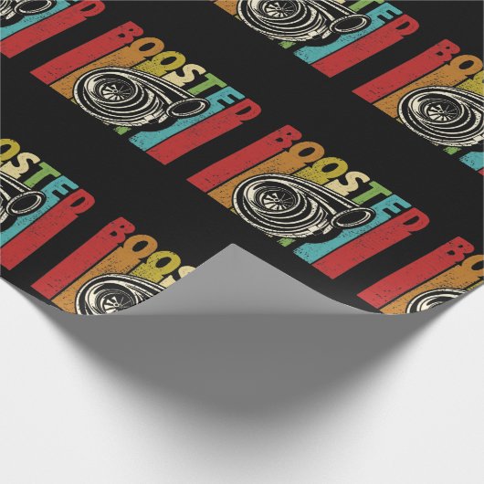 Turbo Car Boost Boosted Turbocharger Auto X Retro Cadeaupapier (Hoek)