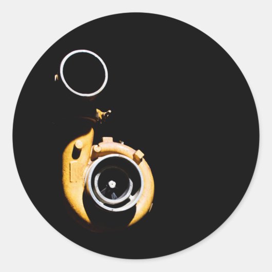 Turbo en Mechanische Ronde Sticker, Glanzend Ronde Sticker (Voorkant)