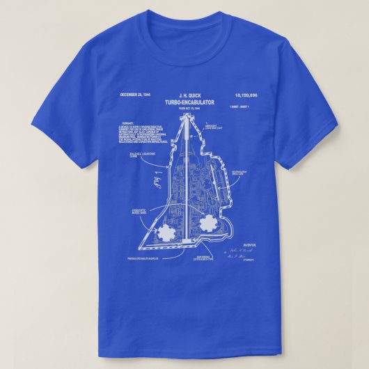 Turbo Encabulator Patent Funny Engineering Joke de T-shirt (Design voorkant)