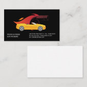 Turbo Fire | Gele auto Visitekaartje (Voorkant / Achterkant)
