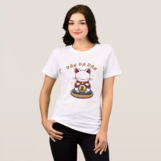 Turbo-Granny Dandadan Cat - Schattigee Anime Manga Tri-Blend Shirt (Voorkant volledig)