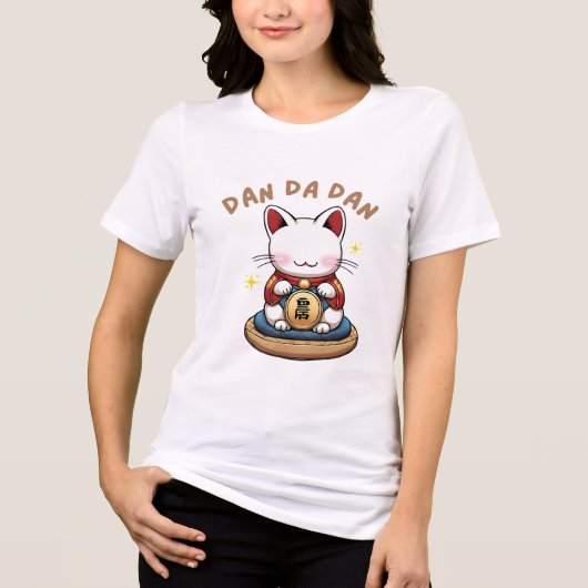 Turbo-Granny Dandadan Cat - Schattigee Anime Manga Tri-Blend Shirt (Voorkant)